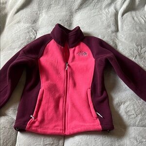 The North Face Vibrant Pink and Dark Purple Jacket